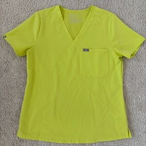 Figs Citrine One Pocket Scrub Top